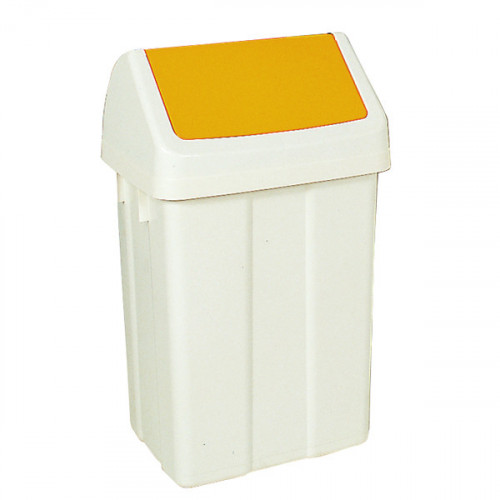 50L SWING BIN WHITE/YELL 330353
