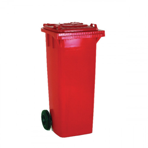 2 WHEEL REFUSE CONTAINER RED 120L