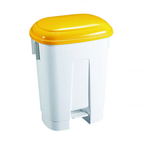 60L PLASTIC BIN WHITE/YLLW 348014