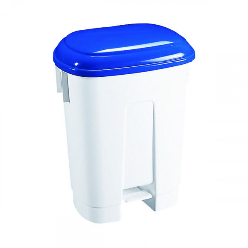 Derby Plastic Pedal Bin 30 Litre White/Blue 348022