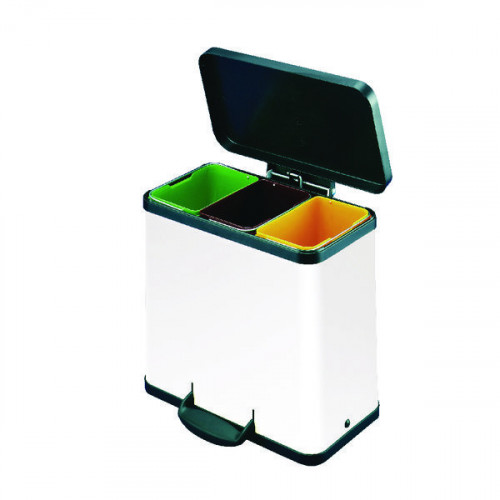 TRENTO OKO 3X9L RECYCLING BIN WHT