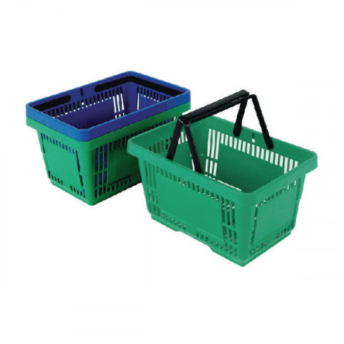 PLSTC SHOPPING BSKT PK12 GRN 370767