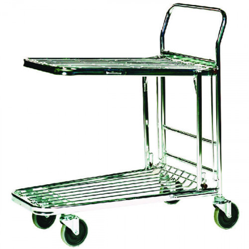 METALLIC GREY STOCK TROLLEY 373227