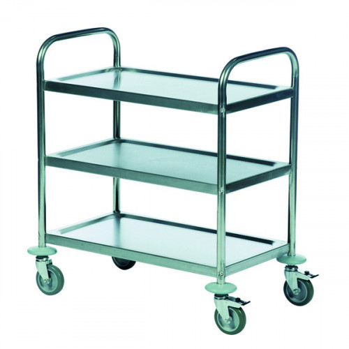 3 SHELF TROLLEY 600X400 SLV