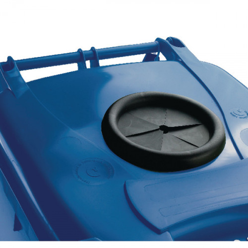 Wheelie Bin With Bottle Bank Aperture 360 Litre Blue 377867