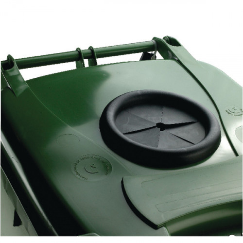 Wheelie Bin With Bottle Bank Aperture 140 Litre Green 377875
