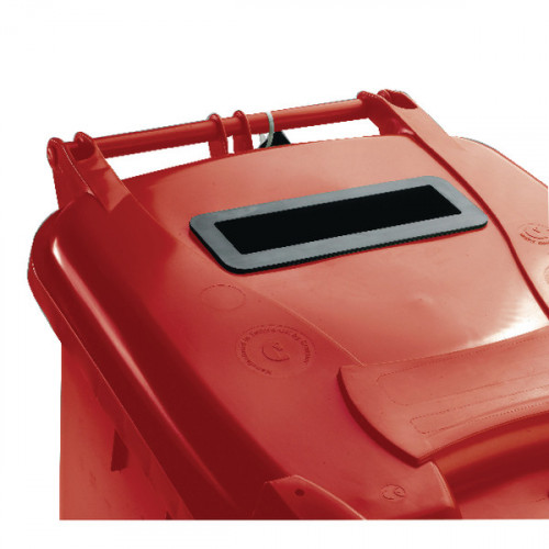 240L LOCKED RED WHEELIE BIN 377909