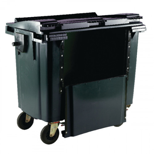 Wheelie Bin With Drop Down Front 770 Litre Grey 377972