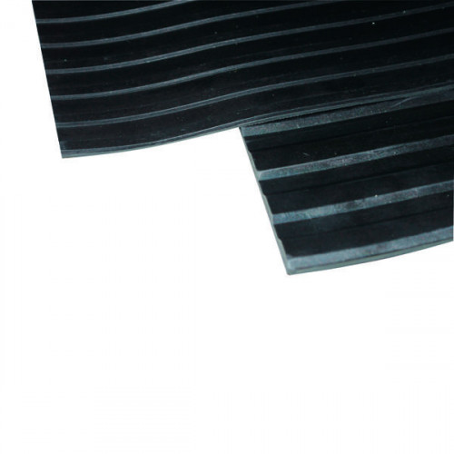 Broad Ribbed Matting 5mm 1200mm X1 Linear Metre Black 379274