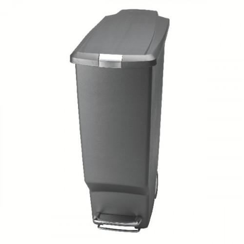 SLIM GREY PEDAL BIN 40L 382650