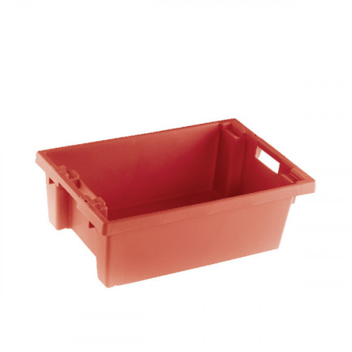 SOLID RED 600X400X200MM CONTAINER
