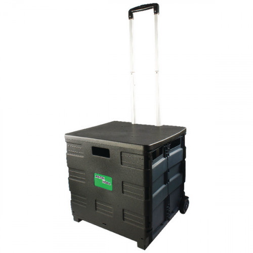 VFM CONTAINR TROLLY/LID FOLD BLK/GRY