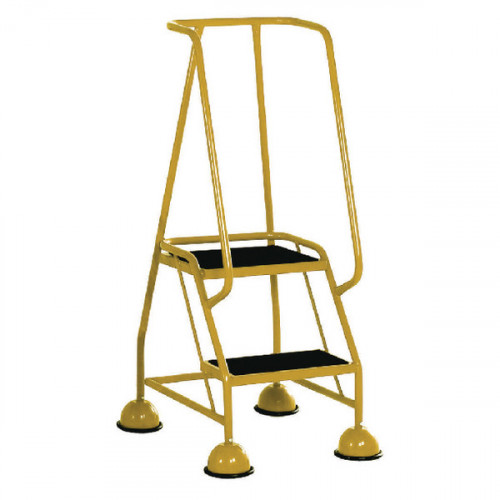 YELLOW 2 TREAD TUBULAR STEEL STEP