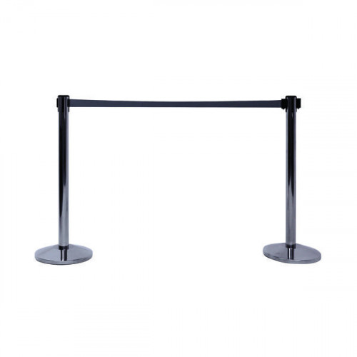 VFM Barriers with 3.4m Belt Chrome (Pack of 2) 421935