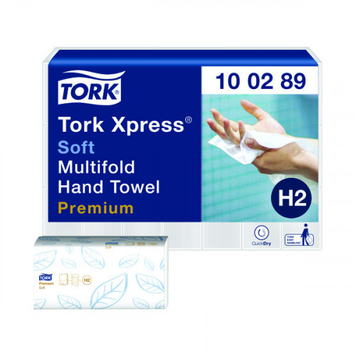 Tork Xpress Multifold Hand Towel H2 White 150 Sheets (Pack of 21) 100289