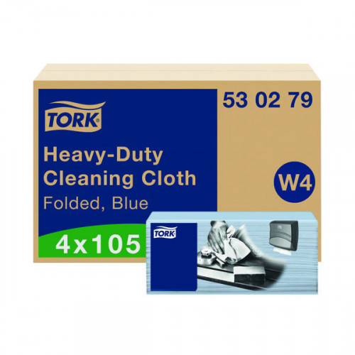 Tork Heavy Duty Cleaning Cloths 105 Sheets (Pack of 4) 530279