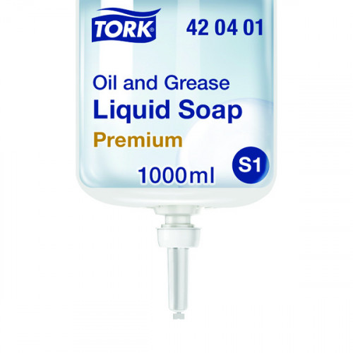 Tork Oil And Grease Liquid Soap 1 Litre (Pack of 6) 420401