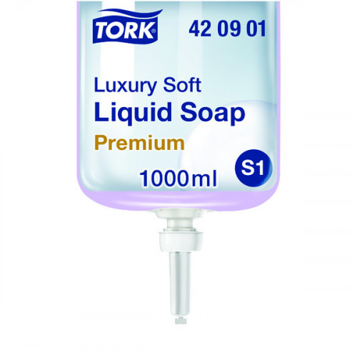 Tork Luxury Soft Liquid Soap 1 Litre (Pack of 6) 420901