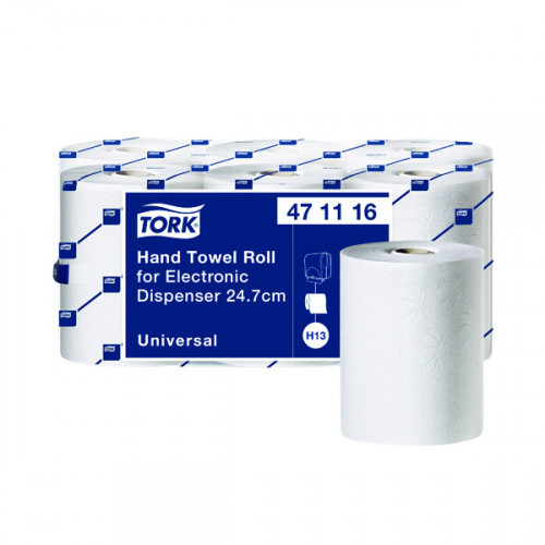 Tork Hand Towel Roll 1-Ply White For Electronic Dispenser (Pack of 6) 471116