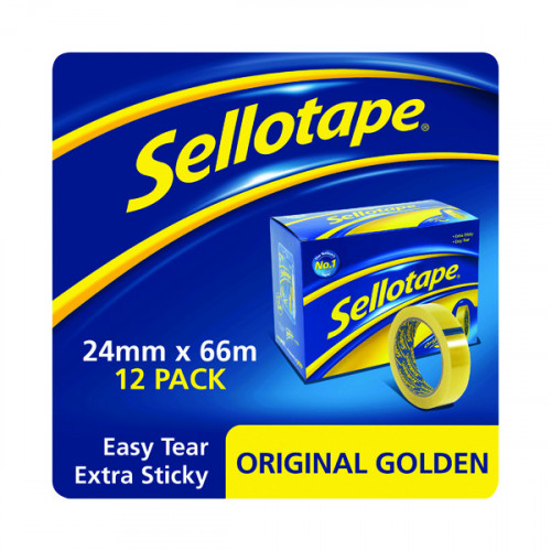 SELLOTAPE GOLDEN TAPE 24MMX66M PK12