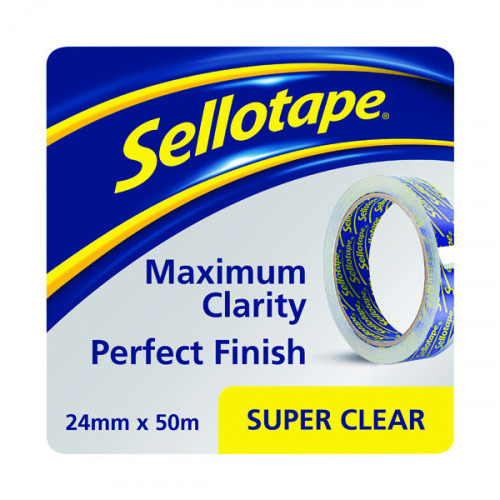 SELLOTPE 24MMX50M SUPER CLR TPE PK6