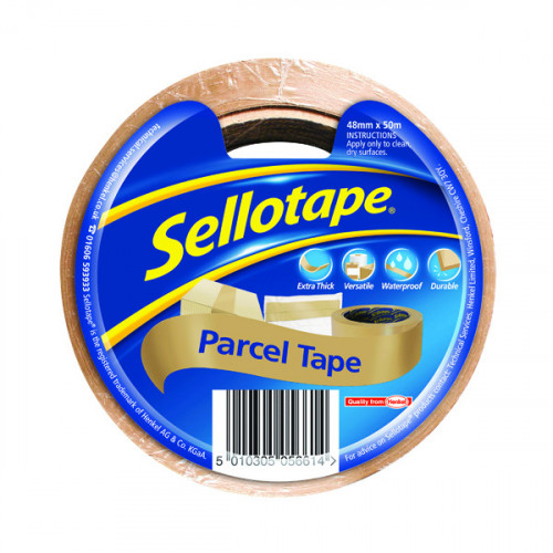 SELLOTAPE PARCEL TAPE BROWN PACK 8