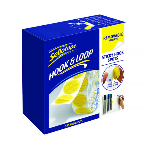 Sellotape Sticky Hook Spots Removable 22mm (Pack of 125) 2055787