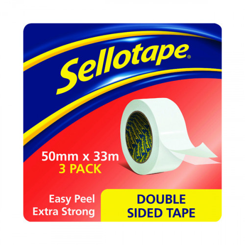 SELLOTAPE DOUBLE SIDED TAPE PK3