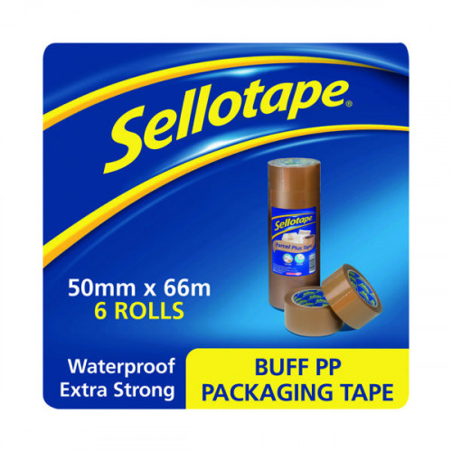 SELLOTAPE PKAGING TAPE 50MMX66M BRN