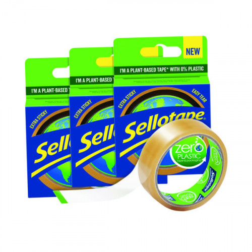 Sellotape Zero Plastic 24mm x 30m 3 For 2