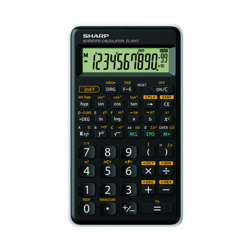 Sharp EL501T Entry Level Scientific Calculator EL501TBWH
