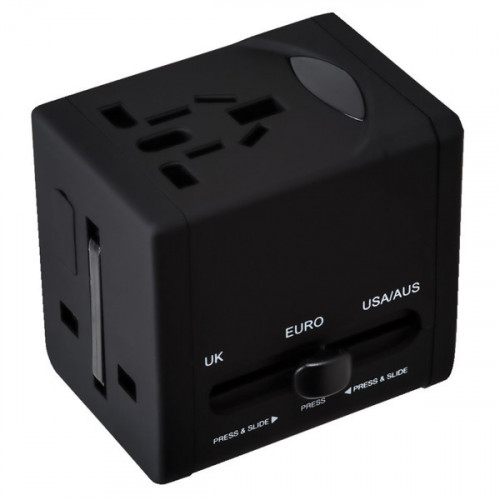 Swordfish VariPlug Universal Travel Adapter Black 40249