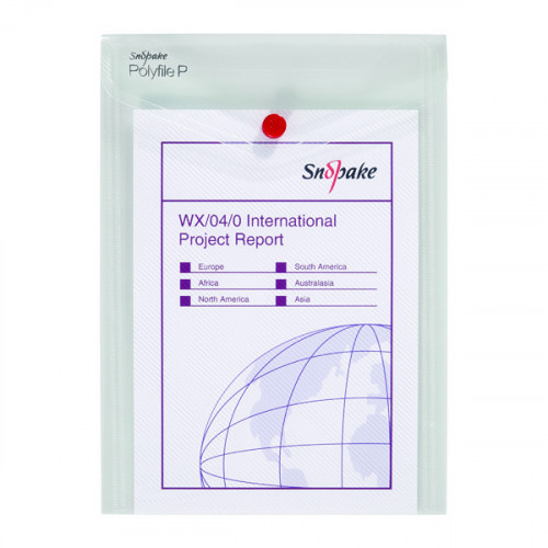 Snopake Polyfile P File Wallet Portrait A5 Clear (Pack of 5) 13280