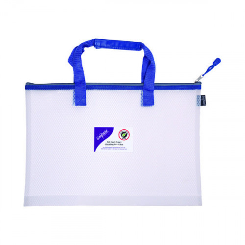 Snopake EVA Mesh High Capacity Project Zippa Bag A4 405x280mm Blue 15871