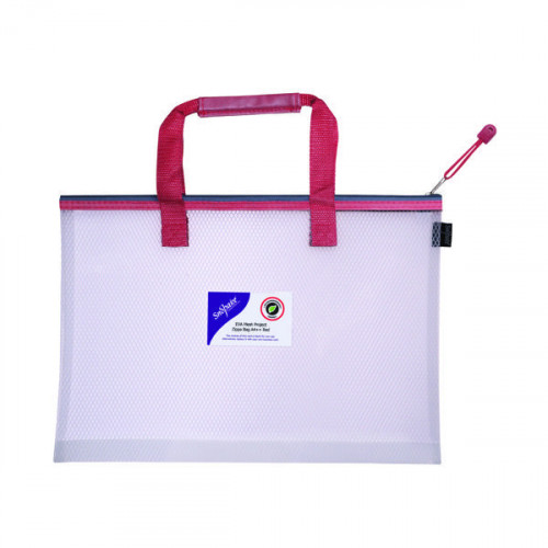 Snopake EVA Mesh High Capacity Project Zippa Bag A4 405x280mm Red 15872