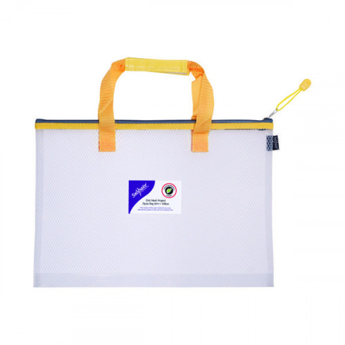 Snopake EVA Mesh High Capacity Project Zippa Bag A3 480x350mm Yellow 15877