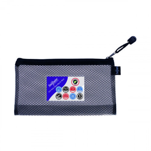 Snopake Eva Mesh Zippa-Bag High Capacity DL Black (Pack of 3) 15879
