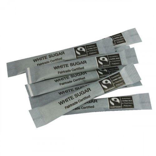 Fairtrade White Sugar Sticks (Pack of 1000) A03622
