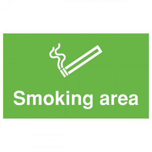 Safety Sign Smoking Area 300x500mm PVC MA04729R