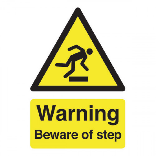 Safety Sign Warning Beware of Step A5 Self-Adhesive HA21451S
