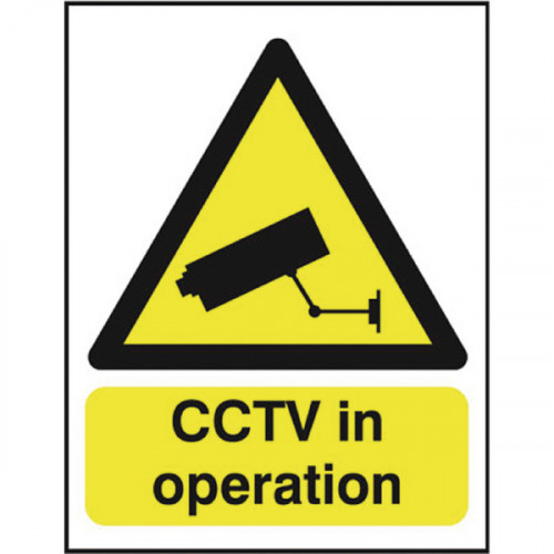 CCTV IN OPERATION PVC SIGN A5