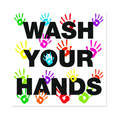 Wash Your Hands 200X200 Repositionable Vinyl FA066QSAVM
