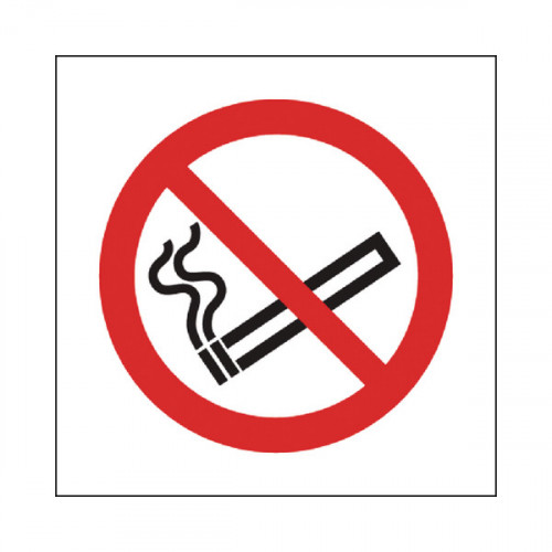 SIGN NO SMOKING 100X100MM S/A PK5