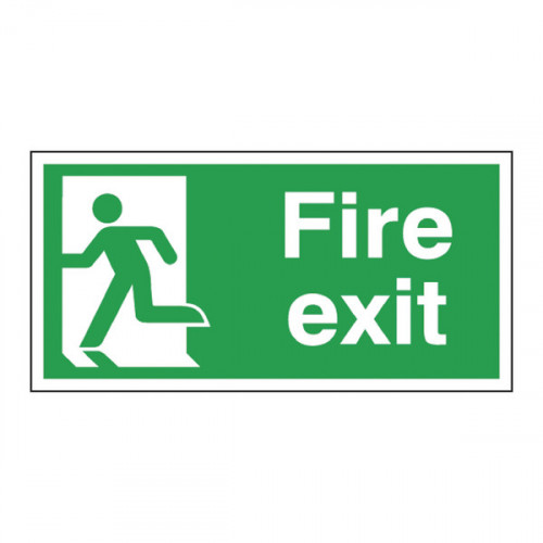 FIRE EXIT LEFT 150X300MM S/A E96A/S