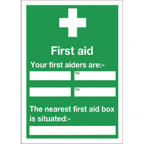 SIGN FIRST AID AND YOUR 600X450MM