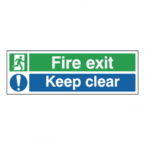 FIRE EXIT KEEP CLEAR 15X45 S/A