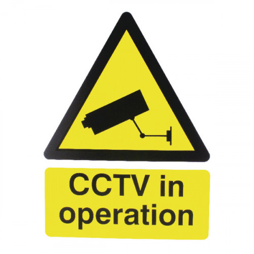 CCTV IN OP RIGID SIGN 400X300MM PVC
