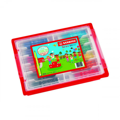 STABILO TRIO A-Z FELT TIP AST PK144