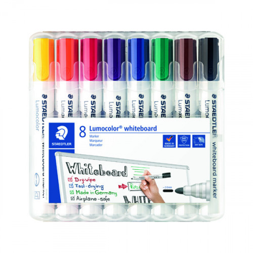 STAEDTLER LUMO 351 DRYWIPE AST PK8