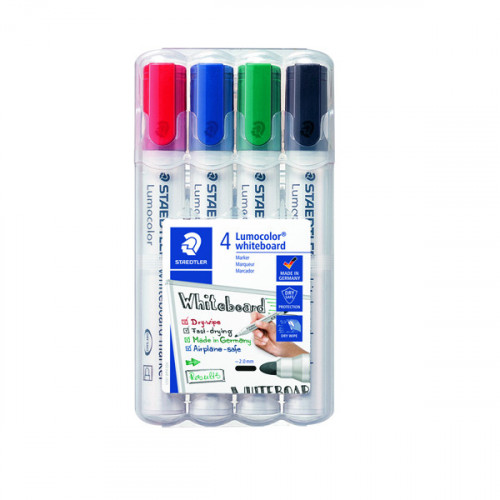 STAEDTLER LUMO 351 DRYWIPE AST PK4